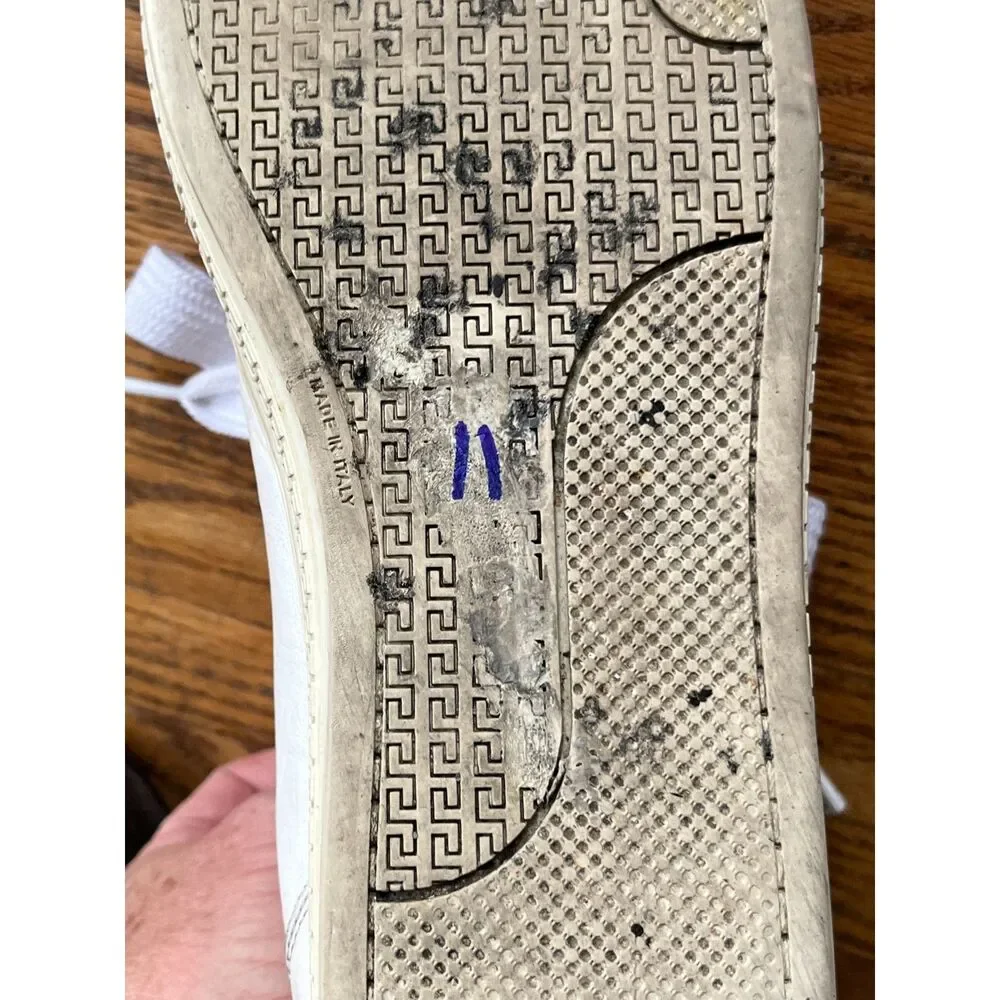 VERSACE White Lion Head Sneakers Trainers Shoes  Mens Size 11